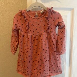 H&M Pink Baby Dress with Black Hearts